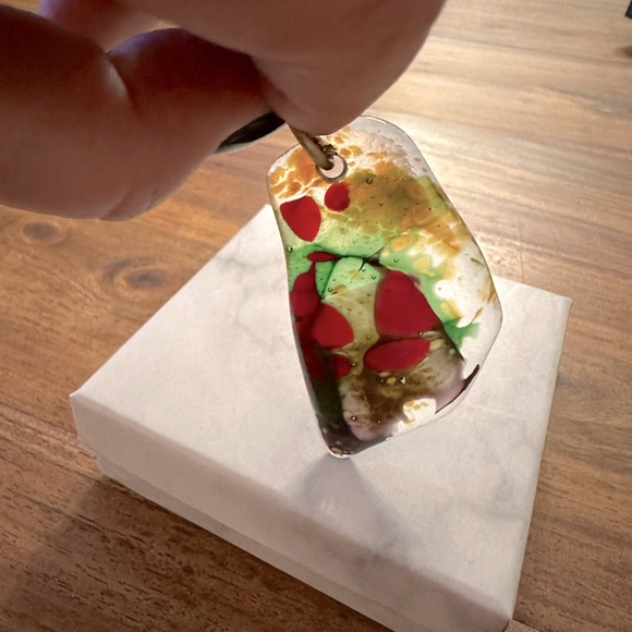 MELA Fused Glass Multicolour Pendant. - Picture 1 of 5